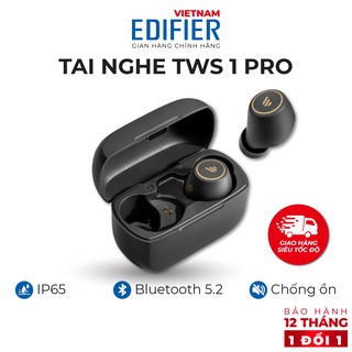 Tai nghe Bluetooth 5.2 EDIFIER TWS1 PRO - Thời gian phát 42h - Chống nước IP65 Hàng chính hãng Bảo hành 12 tháng 1 đổi 1