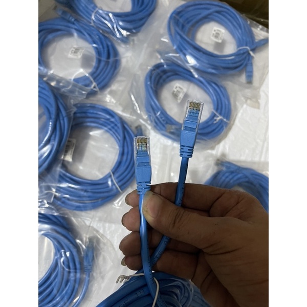 Combo 10 sợi dây mạng bấm sẵn 5m cat 6 giá rẻ.
