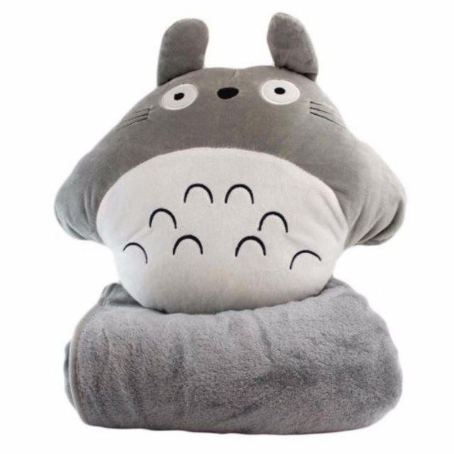 Bộ chăn gối văn phòng đa năng hình thú tròn totoro