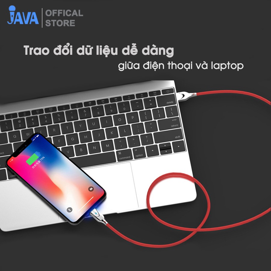 [30 NGÀY ĐỔI TRẢ] Dây cáp sạc nhanh iphone có đèn báo mức pin siêu bền - Ip Lightning - Micro USB - Type C