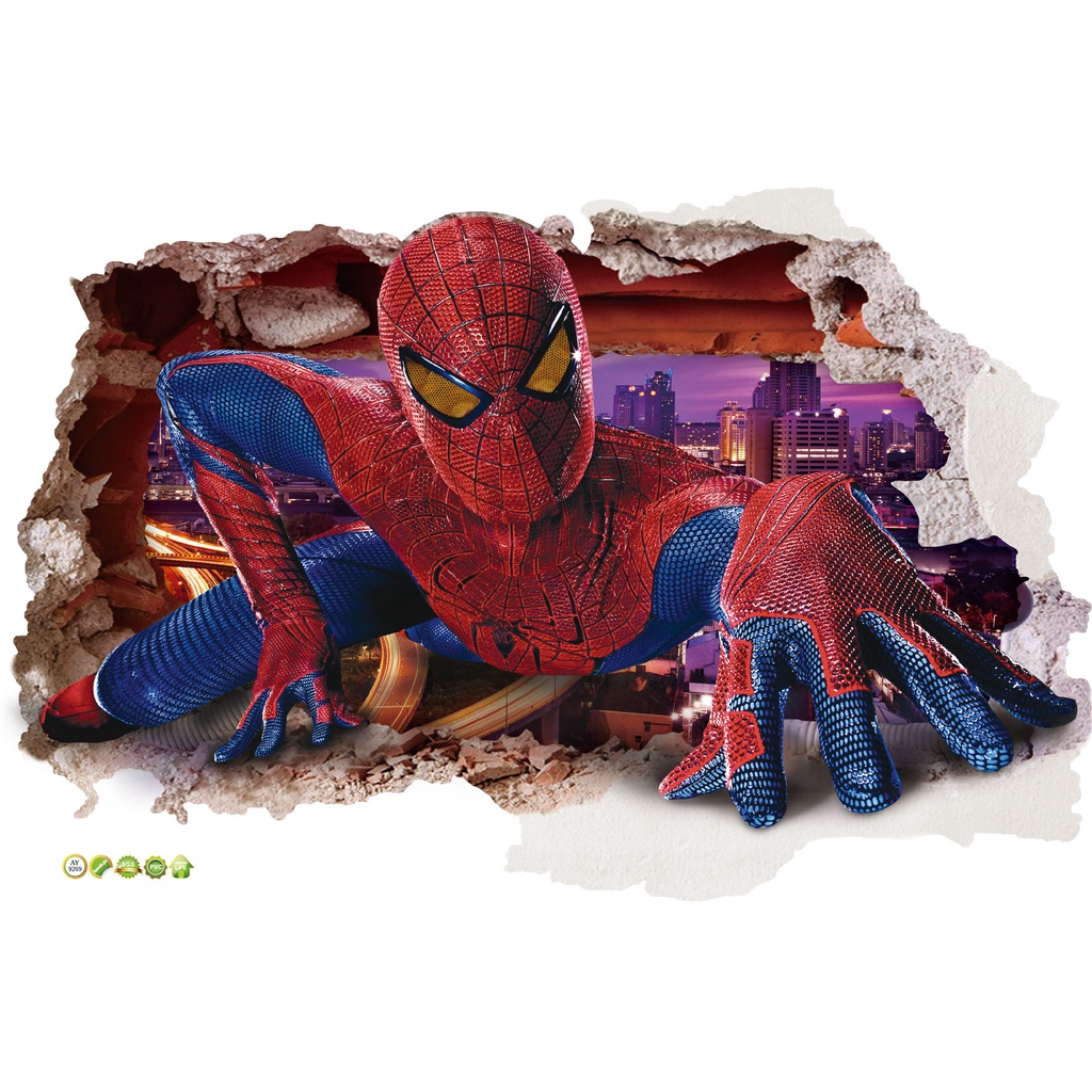 Decal Tranh Siêu Anh Hùng Người Nhện - Decal Spider Man mẫu số 7 AMYSHOP