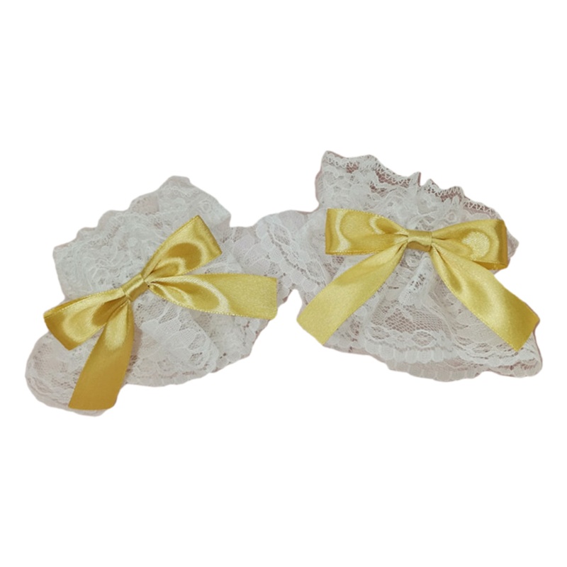 Youyo Vòng Đeo Tay Vải Tuyn Phối Ren Hoa Nhún Bèo Ngọt Ngào Phong Cách Hoạt Hình Nhật Bản Lolita