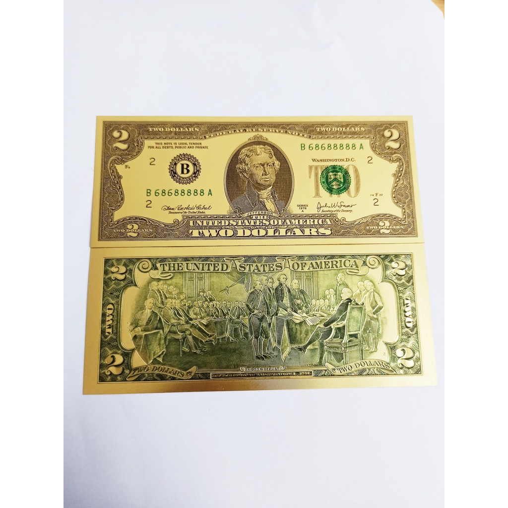 BỘ 7 TỜ Lá vàng 100 USD Mẫu Mới Lì Xì Tết Cực Ý Nghĩa