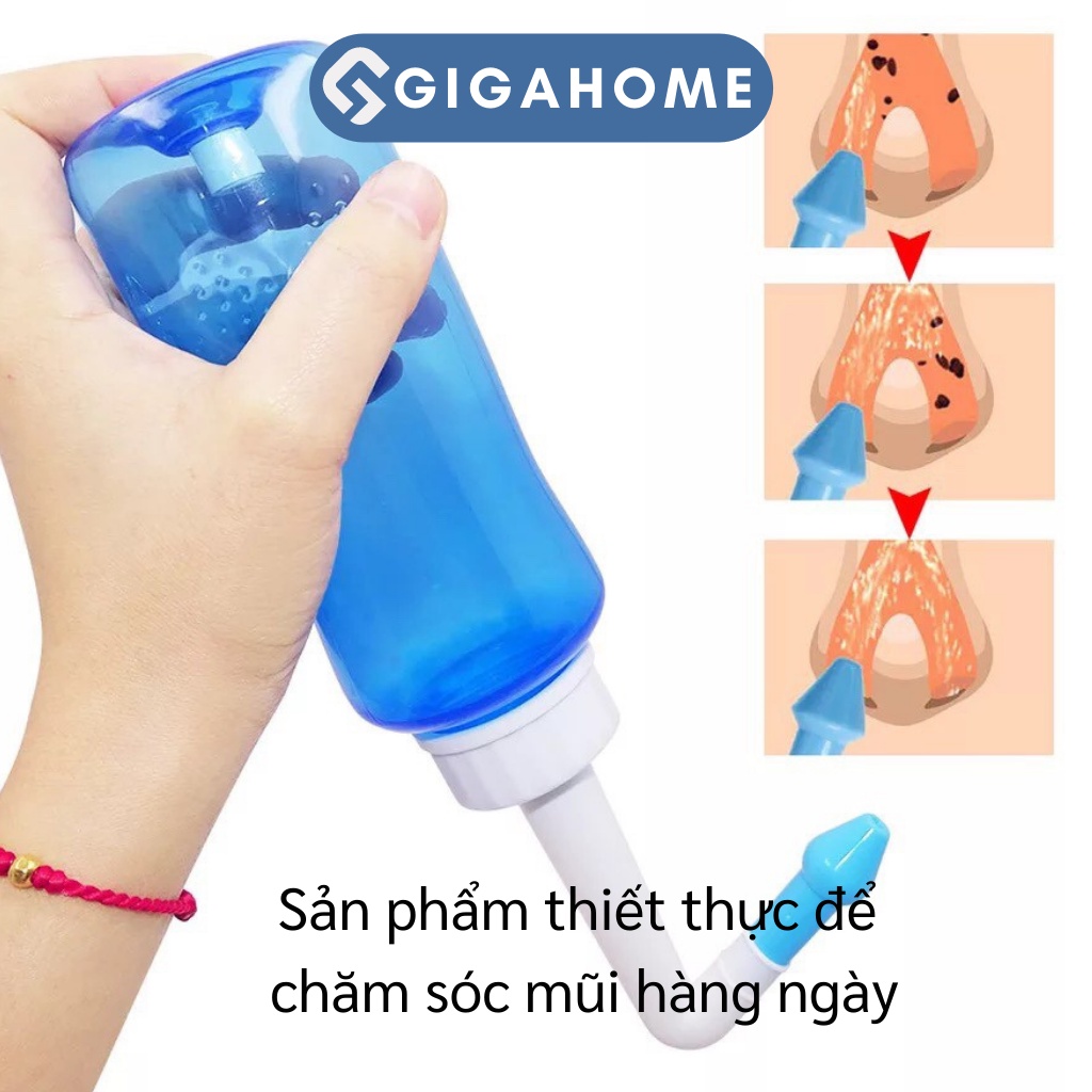 Bình Rửa Mũi GIGAHOME Giúp Làm Sạch Khoang Mũi Cho Người Lớn Và Trẻ Em 6332