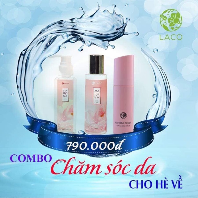 Bộ 3 Chăm Sóc Da Mặt Marosa Chính Hãng Tặng Nước Hoa Mini