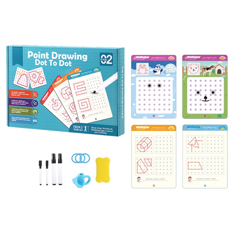 Sách Tập Vẽ &amp; Bút Vẽ Ma Thuật Có Thể Tái Sử Dụng Nhiều Lần Cho Trẻ Em