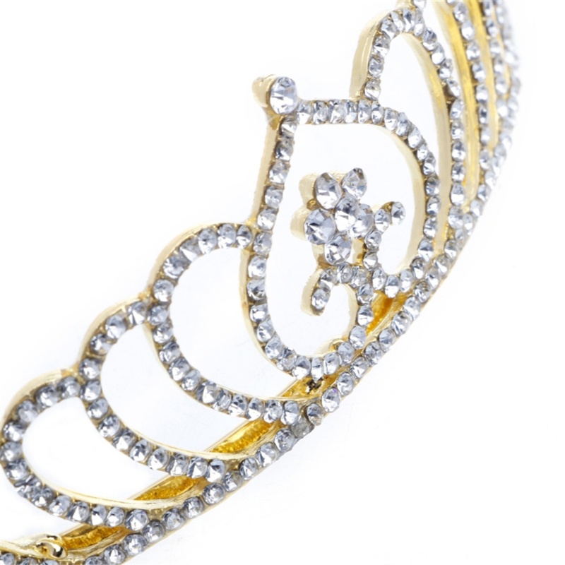 Vương Miện Đội Đầu Đính Đá Pha Lê Lấp Lánh Sang Trọng Cho Cô Dâu