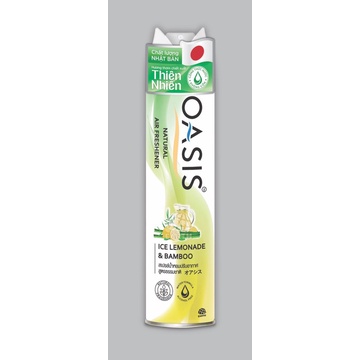 Xịt thơm phòng Oasis Natural hương Chanh &amp; Tre 320ml hương thơm thiên nhiên làm tươi mát không gian Lemonade &amp; Bamboo