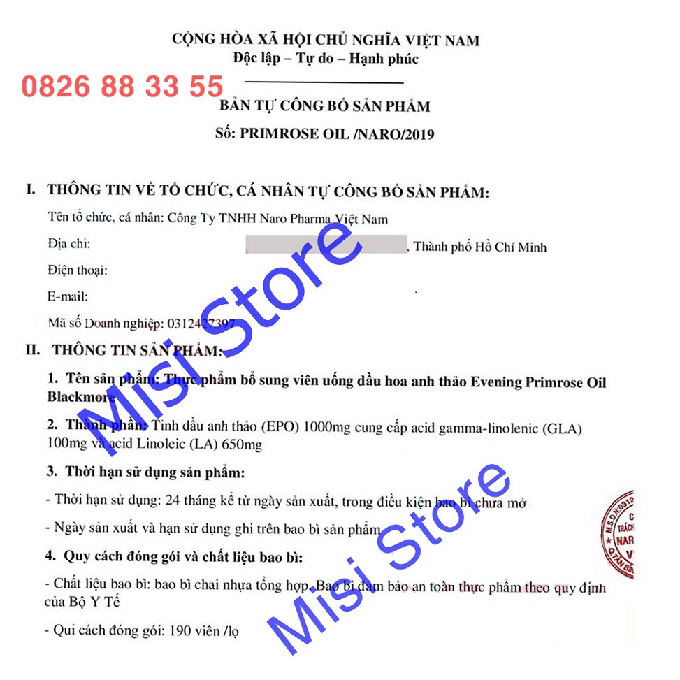 (Tem Chemist) Tinh dầu hoa anh thảo Blackmores Evening Primrose Oil, mẫu mới | Thế Giới Skin Care