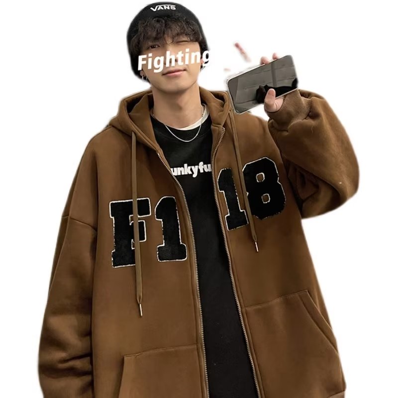 Áo Khoác Cardigan Có Mũ Trùm Dài Tay Thời Trang Mùa Thu Giản Dị Dành Cho Nam
