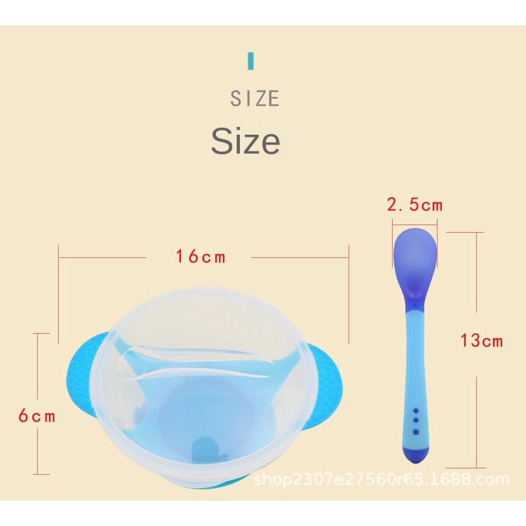 Bộ Tô Và Muỗng Ăn Bằng Silicon Chống Rơi Chịu Nhiệt Độ Cao Cho Bé silicone