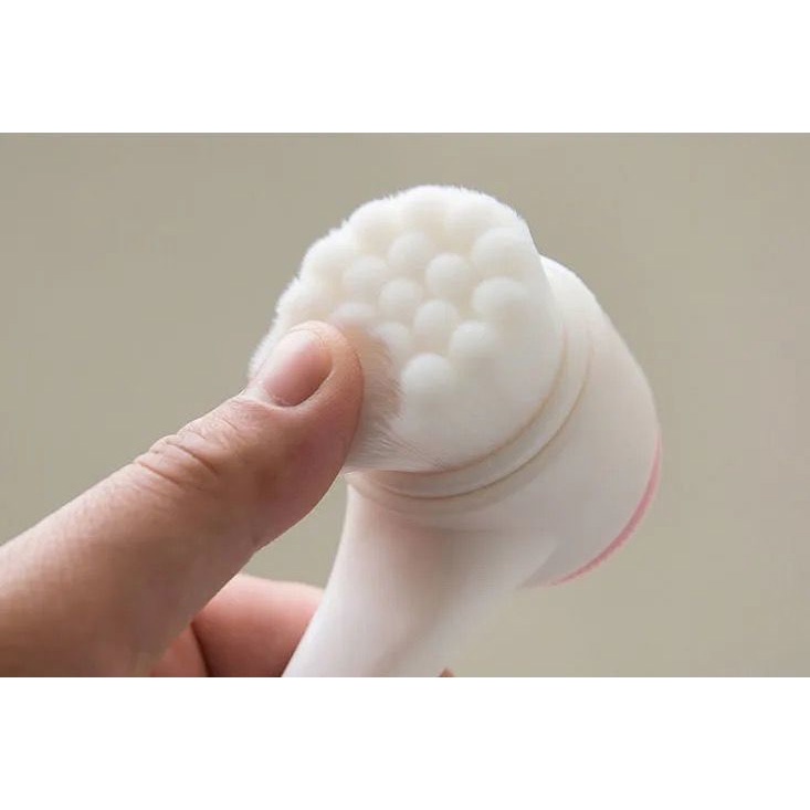 Cọ Rửa Mặt 2 Đầu silicon Hàn Quốc Siêu Hot loại có hộp nhựa - Dụng cụ massage mặt