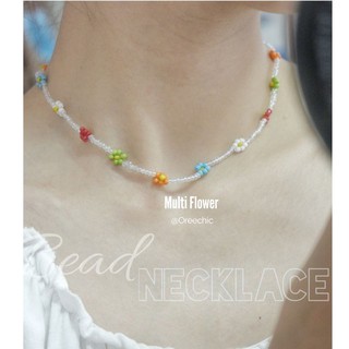 Vòng cổ hoa đủ màu bằng hạt cườm