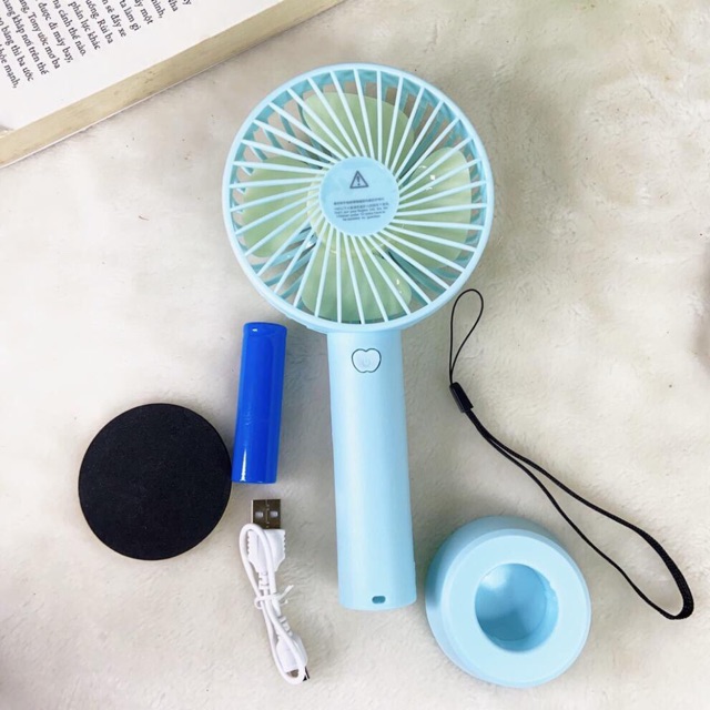 Quạt mini cầm tay siêu mát, siêu tiện lợi có đế để bàn