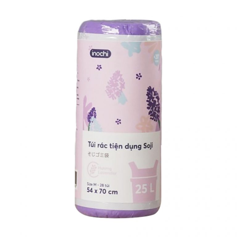 CUỘN 35 Túi rác tiện dụng Hương Lavender INOCHI hạn chế mùi hôi, có quai cầm tiện lợi. GIAO HỎA TỐC 2H