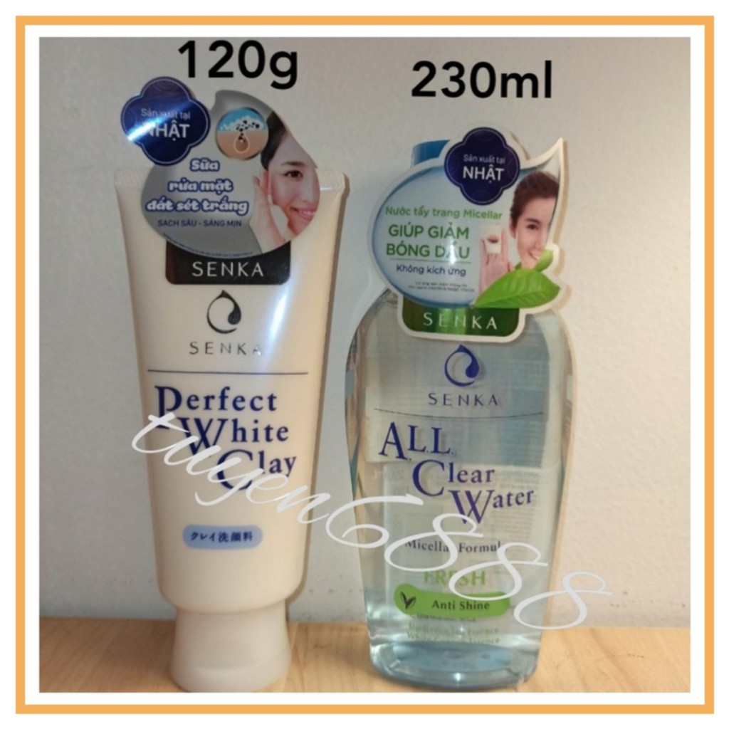Combo Senka Sạch sâu giảm bóng nhờn trắng mịn dưỡng ẩm gồm 1 Sữa rửa mặt và 1 Tẩy trang | BigBuy360 - bigbuy360.vn