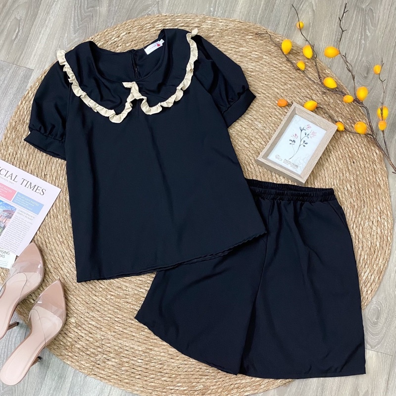 [ SET MẶC NHÀ BIGSIZE CHẤT LỤA] 3 màu phối cổ bèo có túi | BigBuy360 - bigbuy360.vn