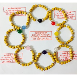 Combo sỉ 50c vòng dâu 5 bi bạc + đá y hình