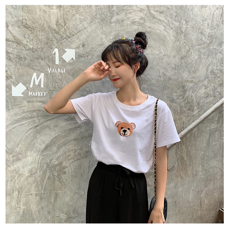 Áo Thun Nữ Tay Ngắn In Hình Hoạt Hình