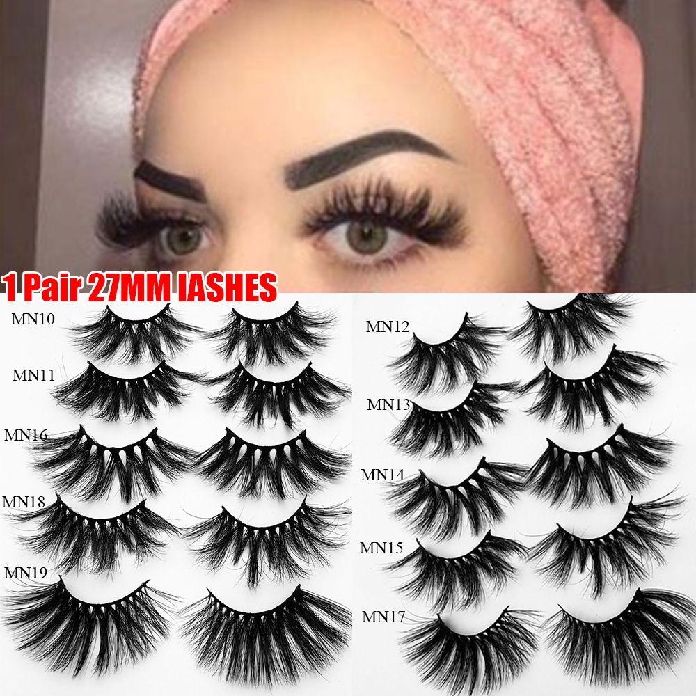 XIANTIN 1 Cặp Lông Mi Giả SKONHED 3D Handmade Bằng Lông Chồn Mềm Mại