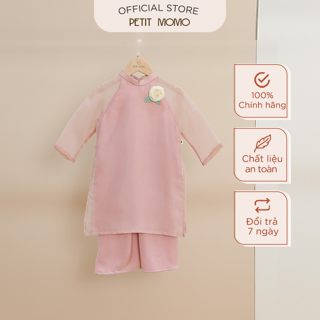 Bộ Áo Dài Tết Chất Organza Hoa Thêu Tay Cho Bé Gái (1-5 tuổi) PETIT MOMO P0193/P0194/P0194/P0196