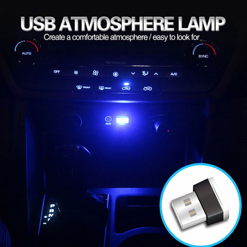 Bóng Đèn LED Neon USB Mini Trang Trí Nội Thất Xe Hơi