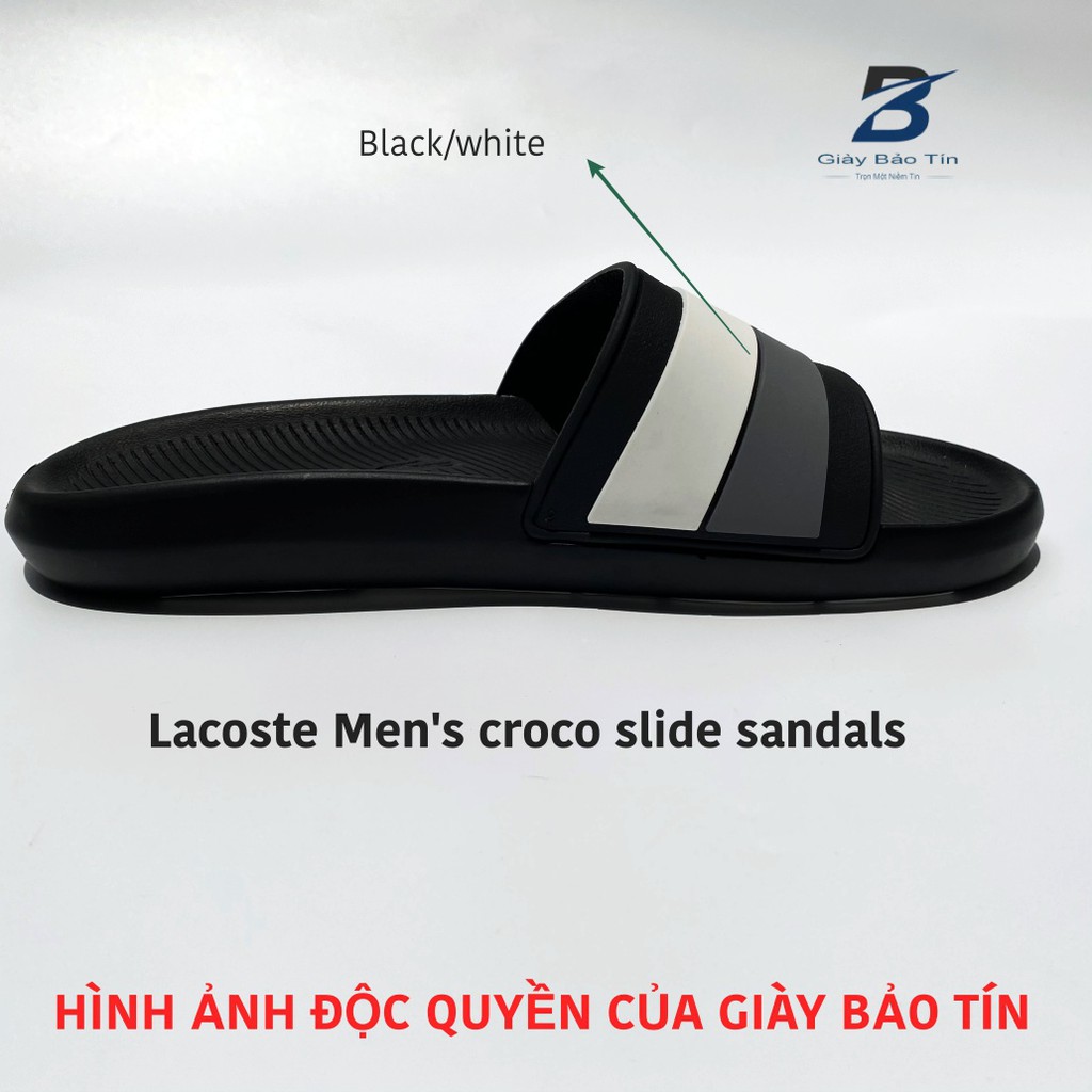 Dép nam quai ngang Lacoste, dép lê nam form thể thao, chống thấm nước, độ bền cao, thể hiện độ trẻ trung, thanh lịch.