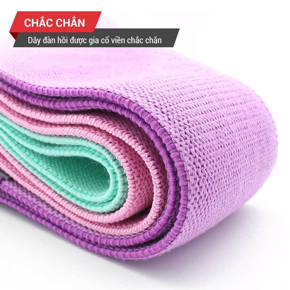 [ CHÍNH HÃNG ] - SET 3 dây tập gym, tập mông mini band . GF914MB