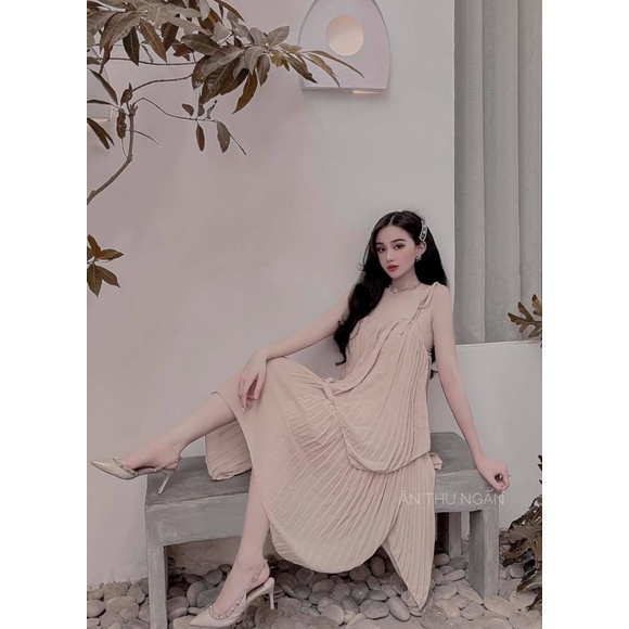 ❤️ VÁY 2 DÂY DẬP LY TẦNG KÈM ẢNH THẬT+ VIDEO