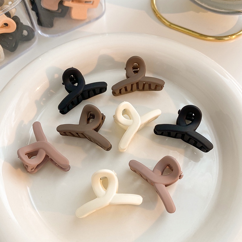 Kẹp Tóc Nhỏ Bằng Nhựa Nhám Phong Cách Hàn Quốc Thanh Lịch Thời Trang Cho Nữ