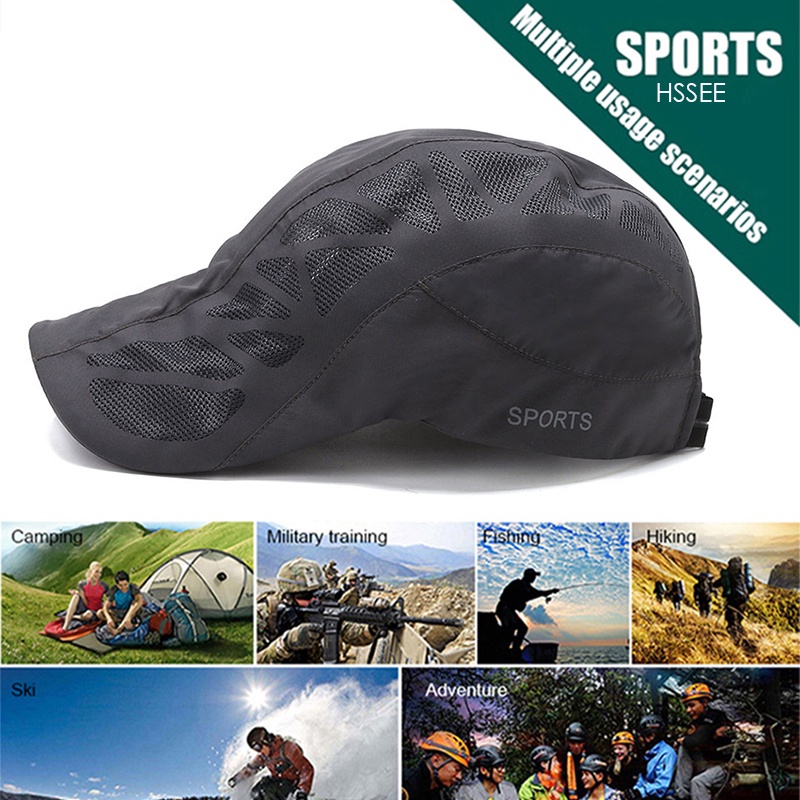 Mũ Lưỡi Trai Phối Lưới Thoáng Khí Nhanh Khô Thời Trang Mùa Hè Unisex