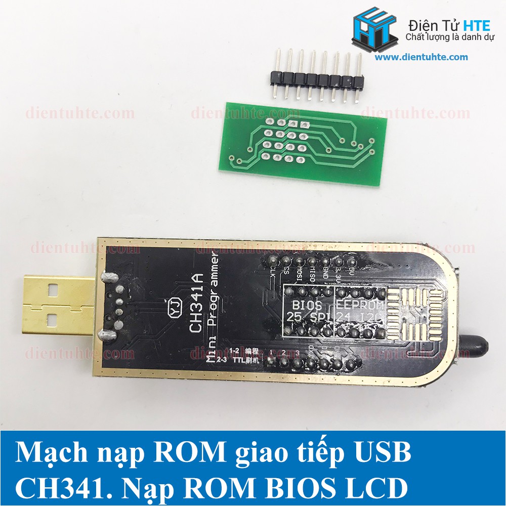 Mạch nạp ROM FLASH EEPROM SPI giao tiếp USB CH341 [HTE Quy Nhơn CN2]