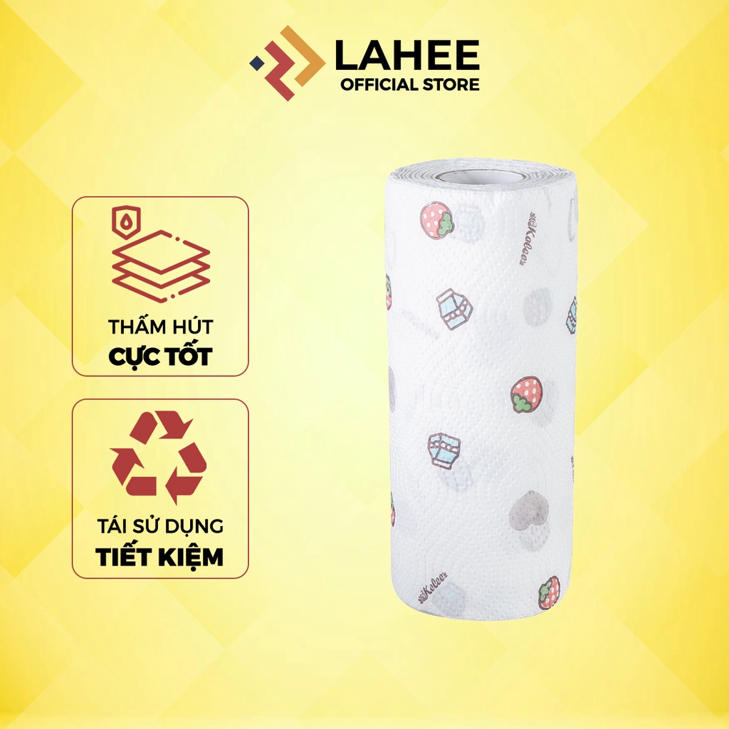 Khăn lau chén đĩa đa năng nhà bếp, khăn giấy lau tay có thể giặt được tái sử dụng - LAHEE 15CGL