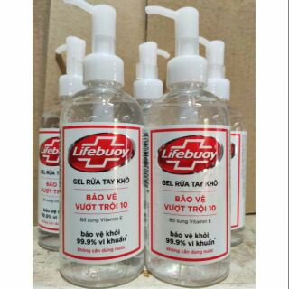Gel Rửa Tay Khô sạch siêu nhanh LifeBuoy Bảo Vệ Vượt Trội Đỏ 235ml
