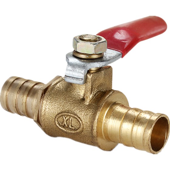 Van Bi Nhỏ Bằng Đồng Thau Có Tay Cầm Màu Đỏ Chuyên Dụng Cho Đường Ống Dẫn Nhiên Liệu Khí Gas