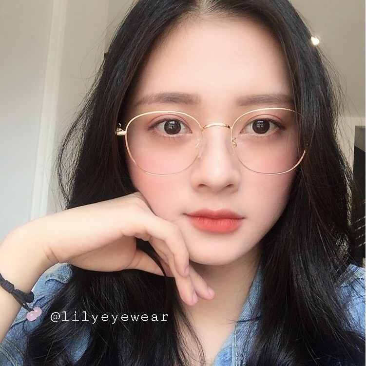 Gọng kính cận nam nữ Lilyeyewear chất liệu kim loại phụ kiện thời trang 28107 | BigBuy360 - bigbuy360.vn