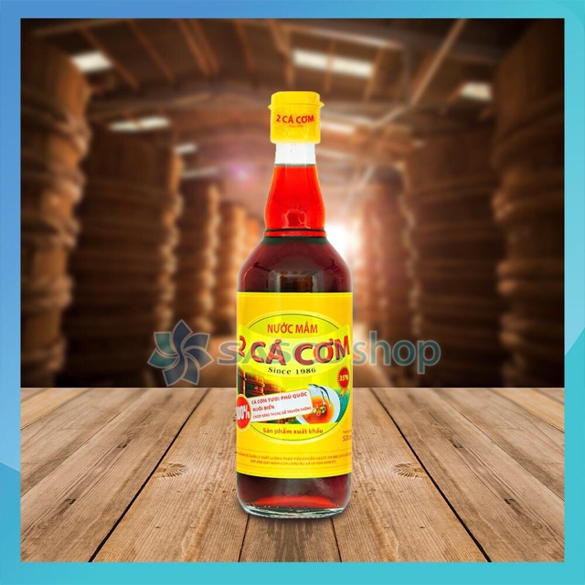 THÙNG 12 CHAI NƯỚC MẮM 2 CÁ CƠM SASCO (520ML)
