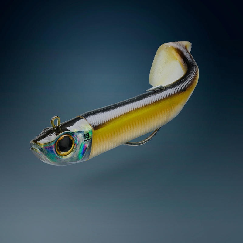 Mồi cá cơm cá trích Decathlon Caperlan combo 120 18g vàng nhạt/xanh dương