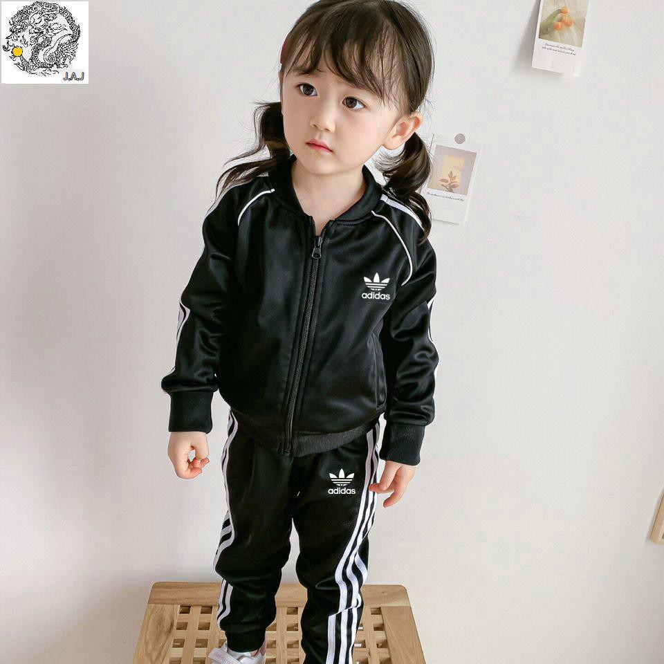 Bộ Áo Khoác Khóa Kéo + Quần Dài Thể Thao Adidas Dành Cho Trẻ Em