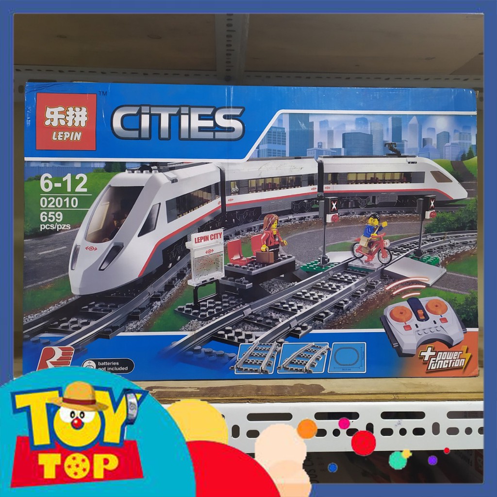Đồ chơi City Lepin - Xếp hình Tàu hỏa / tàu điện siêu tốc thành phố có điều khiển lắp ráp Lepin 02010 / Leji 40015
