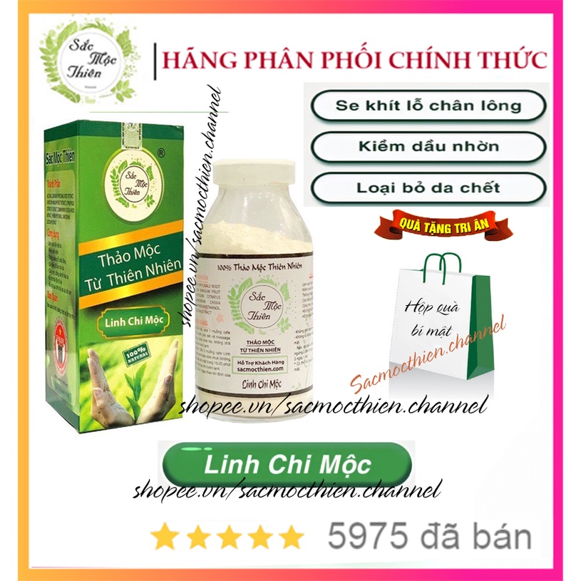 Bột Rửa Mặt Linh Chi Mộc Sắc Mộc Thiên 100gram Hàng chuẩn