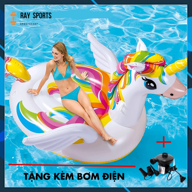 Phao Thú Khổng Lồ, Phao Bơi Hồng Hạc/Ngựa Unicorn Khổng Lồ,,phao Thú Loại lớn Hàng cao cấp - RAYSPORT