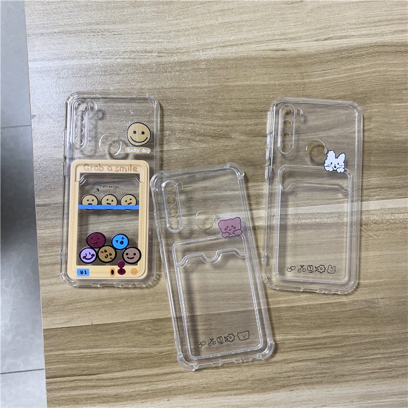 Ốp Điện Thoại TPU Dẻo Mỏng Nhẹ Họa Tiết Hoạt Hình Dễ Thương Kèm Ngăn Đựng Thẻ Cho Realme 5 5i C3 C11 2019