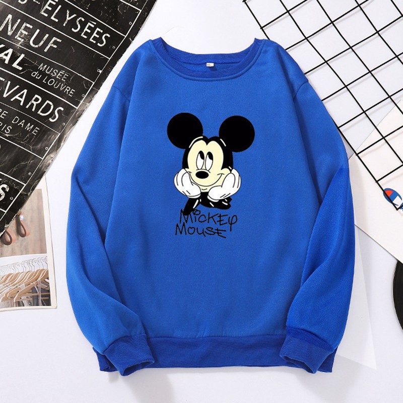 Áo Hoodies Tay Dài Hoạ Tiết Chuột Mickey Cho Nam Và Nữ