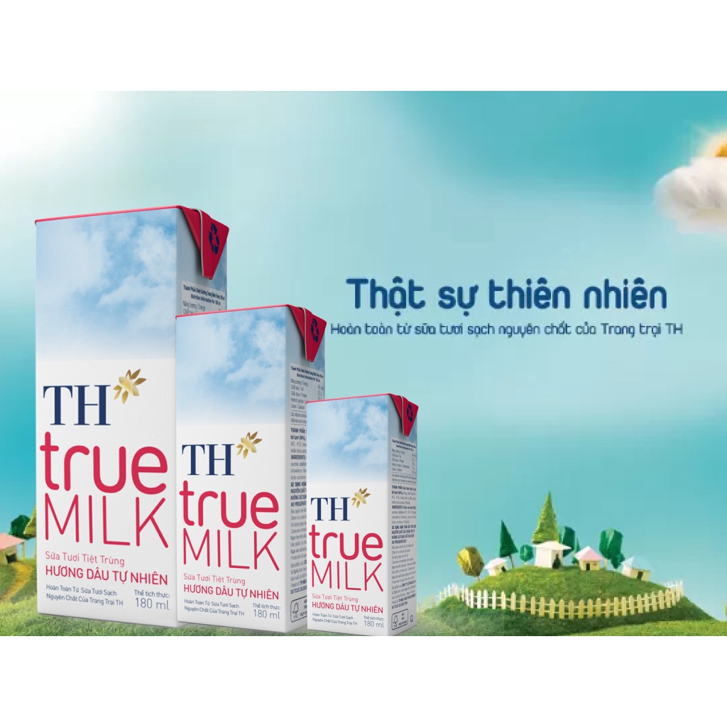 THÙNG 48 HỘP 180ML SỮA TH TRUE MILK