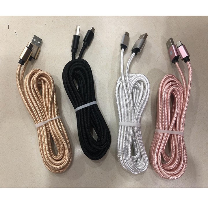Cáp dây DÙ DÀI 3M cổng MicroUSB Samsung