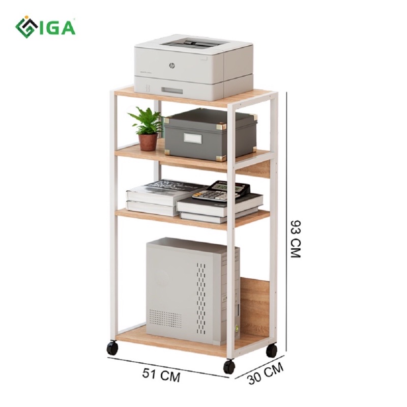 kệ giá để đồ đa năng có bánh xe , kệ để máy in văn phòng GM65
