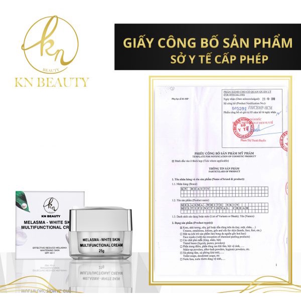 Combo 3 sản phẩm Ngừa Nám Trắng Da KN Beauty Kem dưỡng 25g + Serum 30ml+ Sửa rữa mặt 100ml