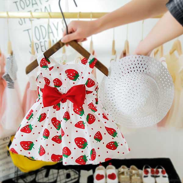 Set Đầm Hoa Kèm Nón Xinh Xắn Dành Cho Bé Gái