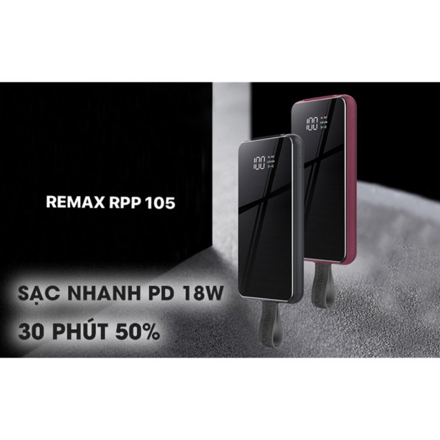 Sạc dự phòng ko dây REMAX RPP 105 ♥️
